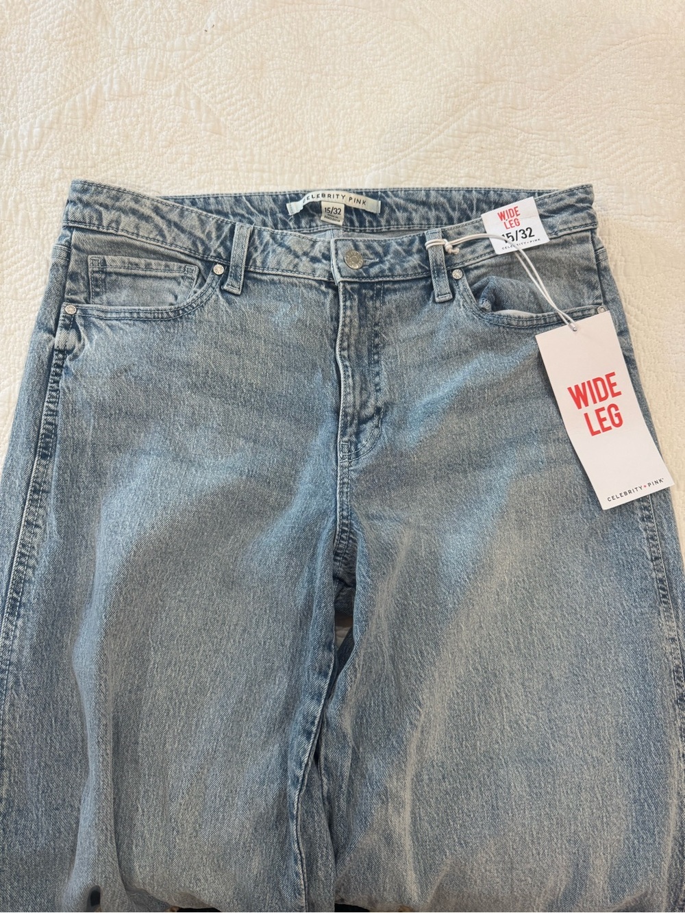 Celebrity Pink Light Blue Wide Leg Jeans - Women's